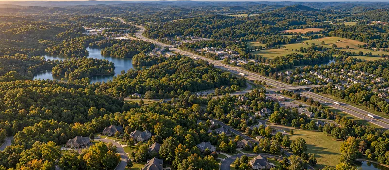 Aerial view of Fairview, TN
