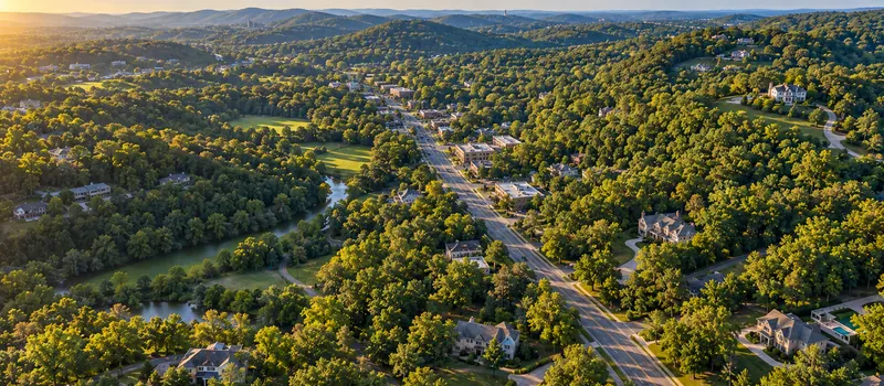 Aerial view of Forest Hills, TN