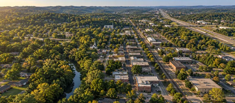 Aerial view of Goodlettsville, TN