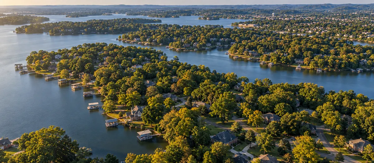 Aerial view of Hendersonville, TN