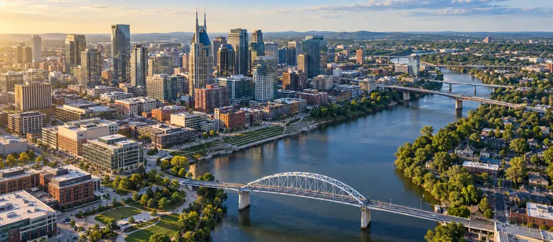 Aerial view of Nashville, TN