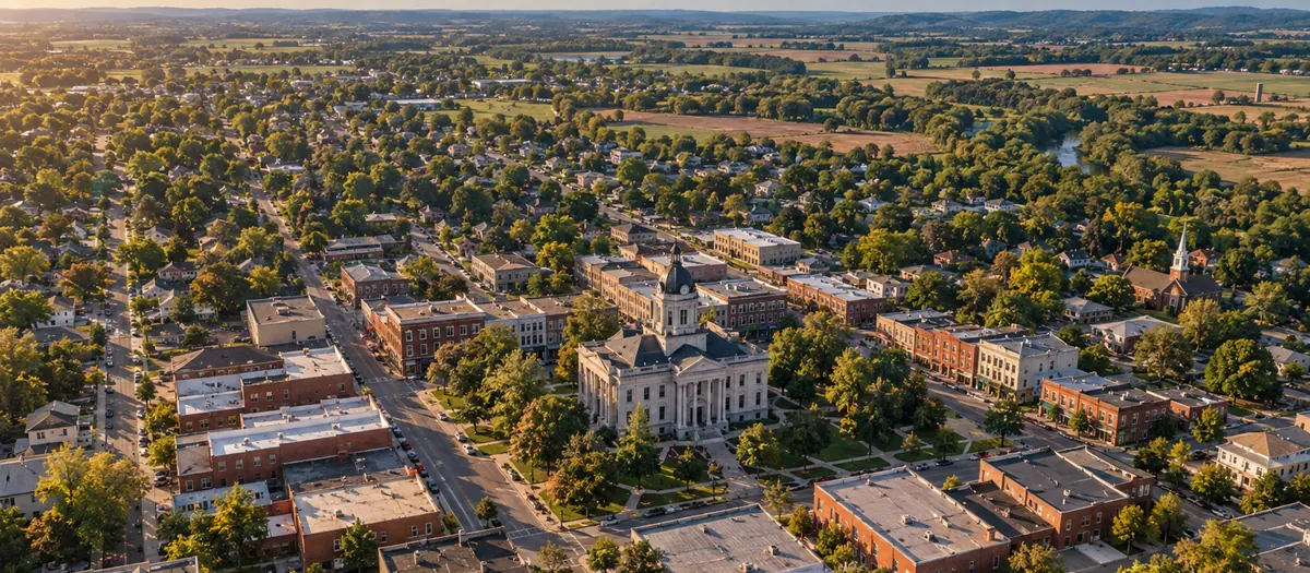 Aerial view of Springfield, TN