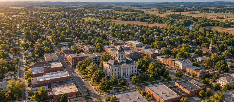 Aerial view of Springfield, TN